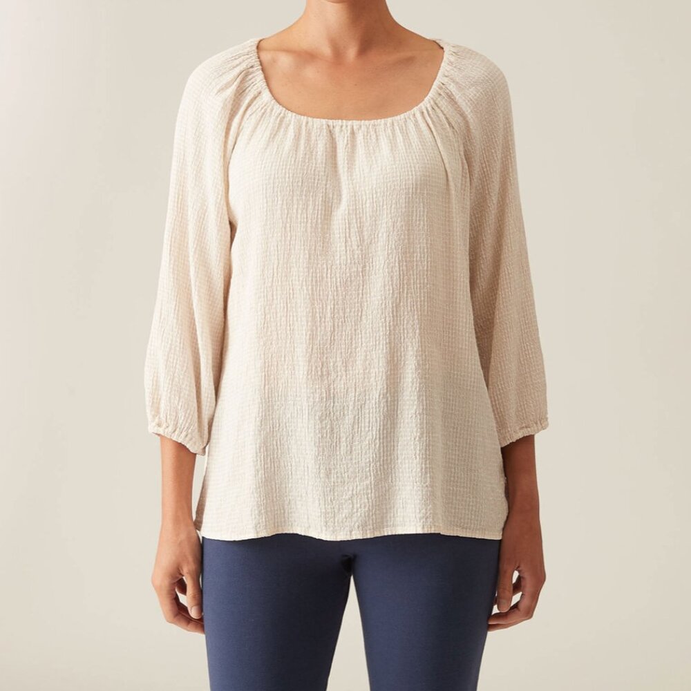 Cutloose | Crinkle Check Blouse